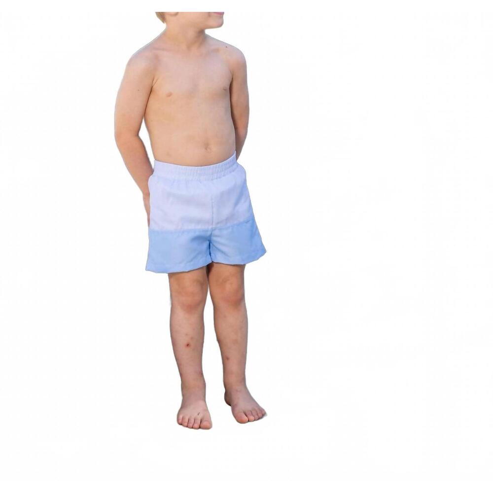 NEW THE OAKS APPAREL colorblock swim trunks in blue